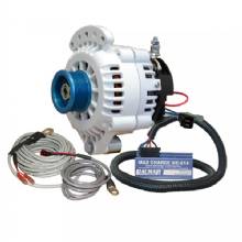 BALMAR Alternator 100 AMP Kit 12V 1%2D2 in Single Foot Spindle Mount J10 Pulley Regulator and Temp Sensor