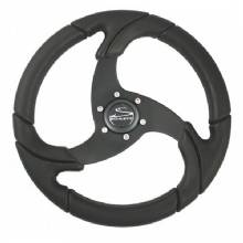 SCHMITT ONGARO Schmitt and Folletto 142 in Wheel %2D Black Polished Polyurethane %2D 3 and 4 in Tapered Shaft w and Black Center Cap