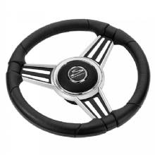 SCHMITT ONGARO Schmitt and PU30 14 in Wheel %2D Chrome Cap and Spoke Inserts %2D Black Spokes %2D 3 and 4 in Tapered Shaft