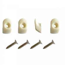 BLUE PERFORMANCE White Hooks and Screws %2D 4 Pieces