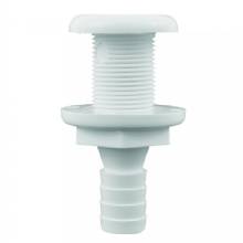 ATTWOOD White Plastic Thru%2DHull Fitting %2D 5 and 8 in Inner Diameter
