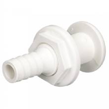 ATTWOOD White Plastic Thru%2DHull Fitting %2D 3 and 4 in Inner Diameter