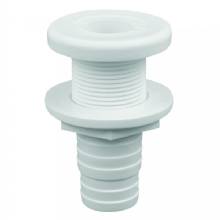 ATTWOOD White Plastic Thru%2DHull Fitting %2D 1%2D1 and 8 in Inner Diameter