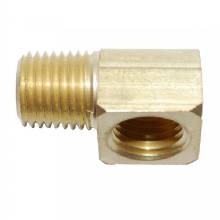 ATTWOOD Universal 90 Degree Elbow %2D 1 and 4 in NPT x 1 and 4 in NPTF %2D Brass