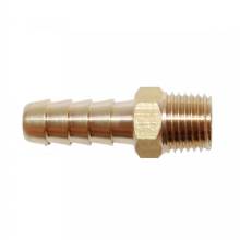 ATTWOOD Universal Brass Fuel Hose Fitting %2D 1 and 4 in NPT x 5 and 16 in Barb