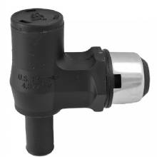 ATTWOOD 90 deg%2D P%2DTrap Fuel Tank Vent %2D Black w and Stainless Steel Trim Cover