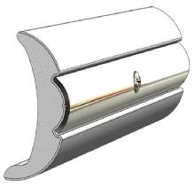TACO MARINE Rigid Vinyl Flex%2DCore Rub Rail 2 in x 7 and 8 in %2D Frosty White 60 ft