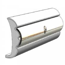 TACO MARINE Rigid Vinyl Flex%2DCore Rub Rail 158 in x 635 in %2D Frosty White 60 ft