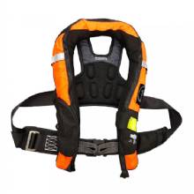 FIRST WATCH FW%2D40PRO Ergo Auto Inflatable PFD w and Harness %2D Hi%2DVis Orange and Black
