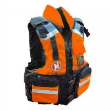 FIRST WATCH AV%2D800 4 Pocket Vest Hi%2DVis %2D Orange and Black %2D L and XL