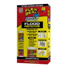 FLEX SEAL Flood Protection Starter Kit RKITSTART02 %2D Yellow Flood Protection Barrier Kit Flood Protection Paste and Liquid Plus Application Tools