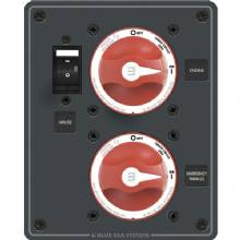 BLUE SEA Dual Battery Bank Management Panel Main plus 3 Position
