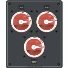 BLUE SEA Traditional Metal Dual Bank Battery Management Panel