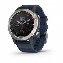 GARMIN Quatix 6x Solar Marine GPS Smartwatch Titanium with Blue Band