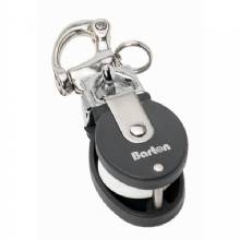BARTON MARINE Size 2 Snatch Block w and Stainless Snap Shackle %2D 35mm Sheave