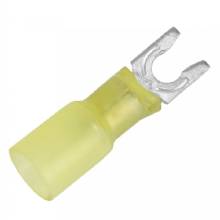 PACER 12%2D10 AWG Heat Shrink Spade Terminal %2D 8 Stud Size %2D 3 Pack