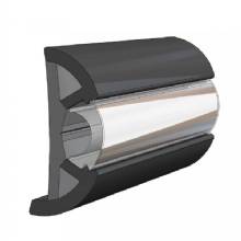 TACO MARINE Large SuproFlex Rub Rail 25 in x 1 in %2D Black