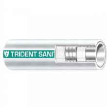 TRIDENT MARINE 1%2D1 and 2 in Premium Marine Sanitation Hose %2D White with Green Stripe %2D Sold by the Foot