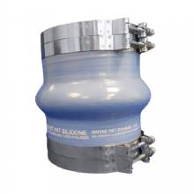 TRIDENT MARINE Blue Silicone Wet Exhaust Hump w and 4 T%2DBolt Clamps %2D 8 in ID x 8 in Length