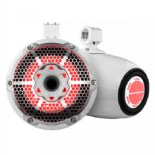 DS18 HYDRO 10 in Neodymium Marine Towers w and Built in Passive Radiator 1 in Driver and RGB LED Lights %2D 900W %2D White