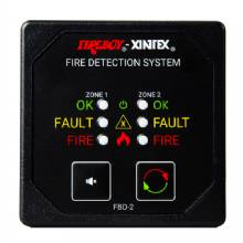 FIREBOY%2DXINTEX Two Zone Detection and Alarm Panel %2D 2%2D5 and 8 in Display %2D 12 and 24V DC