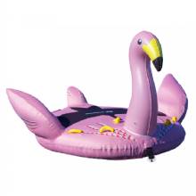 SOLSTICE 1%2D2 Rider Lay%2DOn Flamingo Towable