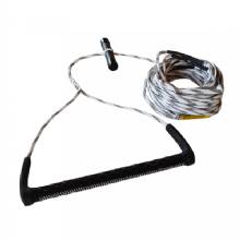 FATSAC 80 ft Wake Rope and T%2DBar Handle Combo %2D Black and White