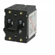 BLUE SEA A%2DSeries 40 Amp Circuit Breaker Black Toggle Double Pole