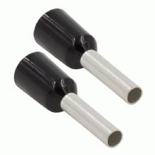 INSTALL BAY Ferrules 16GA Black 100 Pack