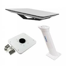KVH Starlink Flat Panel Kit w and 16 in Seaview Pedestal Mount and Adastlka Starlink Top Plate