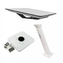 KVH Starlink Flat Panel Kit w and 36 in Seaview Pedestal Mount and Adastlka Starlink Top Plate