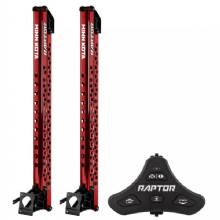 MINN KOTA Raptor Bundle Pair %2D 10 ft Red Shallow Water Anchors w and Active Anchoring and Footswitch Included