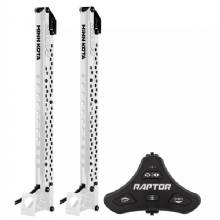 MINN KOTA Raptor Bundle Pair %2D 10 ft White Shallow Water Anchors w and Active Anchoring and Footswitch Included