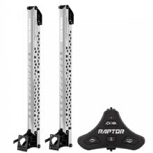 MINN KOTA Raptor Bundle Pair %2D 8 ft Silver Shallow Water Anchors w and Active Anchoring and Footswitch Included