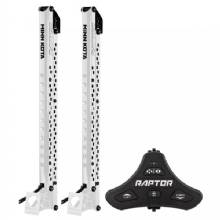 MINN KOTA Raptor Bundle Pair %2D 8 ft White Shallow Water Anchors w and Active Anchoring and Footswitch Included