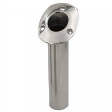 CE SMITH 70 Series Standard Flush Mount Rod Holder %2D 30 Degree %2D Stainless Steel %2D Gimbal Bar Bottom %2D Black Liner