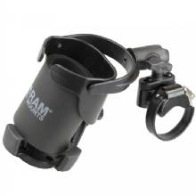 RAM Mount Level Cup XL Low Profile Mount w and Large Strap Clamp Base