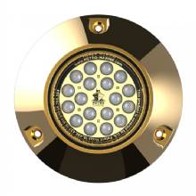 METRO MARINE High%2DOutput Submersible Underwater Light w and Intelligent Monochromatic LED fts %2D Green 45 deg%2D Beam