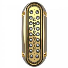 METRO MARINE High%2DOutput Elongated Vertical Mount Light w and Intelligent Monochromatic LED fts %2D Aqua 45 deg%2D Beam