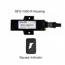 TALOS SFD1000R Black Rectangular Lightning Detector with 3 ft Cable