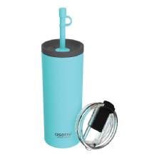 ASOBU 20%2DOz Superb Sippy Cup Insulated Tumbler with Flexible Straw Turquoise