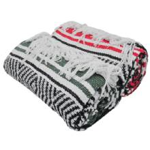 OLAND BlackCanyon Gear Falsa Blanket Rolled Cotton Blend OL124 Mexican Style Saddle Yoga Beach Blanket Aztec Throw Colorful Serape %2D 4FT x 6FT