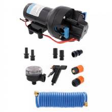 JABSCO HotShot HD5 Heavy Duty Washdown Pump Kit w and 25 ft HoseCoil %2D 12V %2D 5GPM %2D 70PSI
