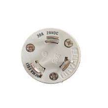 HUBBELL HBL328DCPW 30A 28V DC Locking Connector Male White