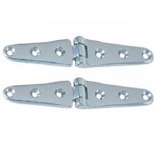 PERKO 8 in Chrome Plated Bronze Strap Hinges