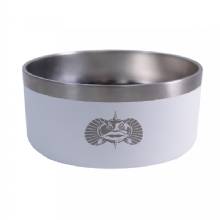 TOADFISH Non%2DTipping Dog Bowl %2D White