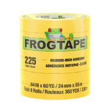 FROGTAPE CP 225 Medium%2DHigh Adhesion Masking Tape %2D 24MM x 55M x 6%2DPack %2D Gold %2D Rated for 225 deg%2DF