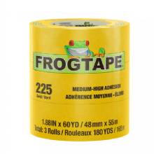 FROGTAPE CP 225 Medium%2DHigh Adhesion Masking Tape %2D 48MM x 55M x 3%2DPack %2D Gold %2D Rated for 225 deg%2DF