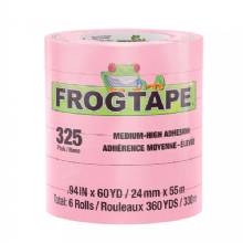 FROGTAPE CP 325 Medium%2DHigh Adhesion Masking Tape %2D 24MM x 55M x 6%2DPack %2D Pink %2D Rated for 325 deg%2DF