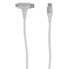SCOSCHE Scosche 4ft White Charge Cable USB%2DC Plus Lightning Cable CCI4B4TWTSP Dual Tip Power Cord iPhone iPad Compatible